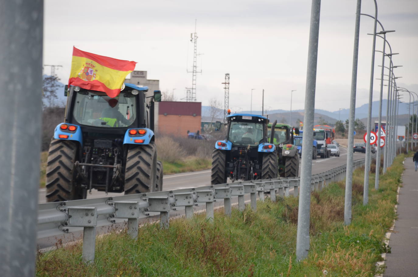 La tractorada en Calahorra de esta cuarta jornada, en imágenes