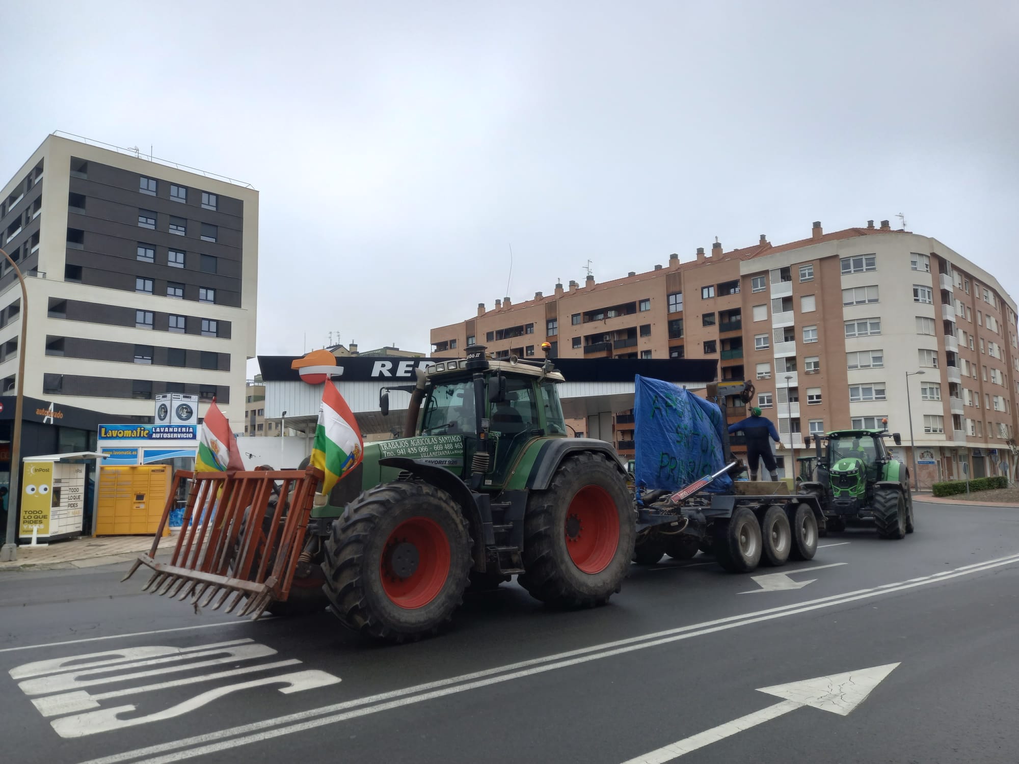 Las imágenes de la protesta agraria en La Rioja este viernes