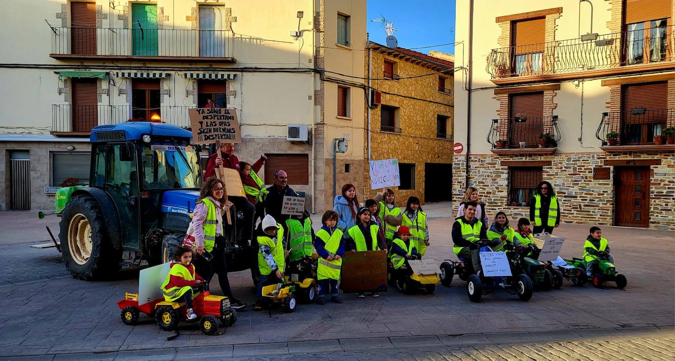 Los 'pequeños agricultores', en Alcanadre.