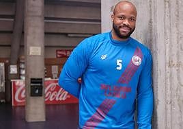 Ángel Rivero, ayer antes de comenzar el entrenamiento