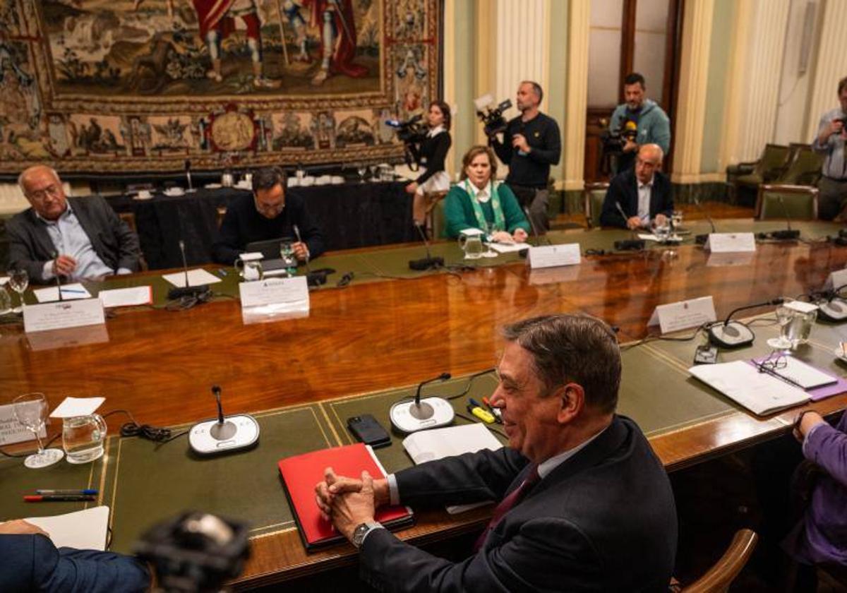 Imagen de archivos de los tractores entrando en Logroño por Madre de Dios.