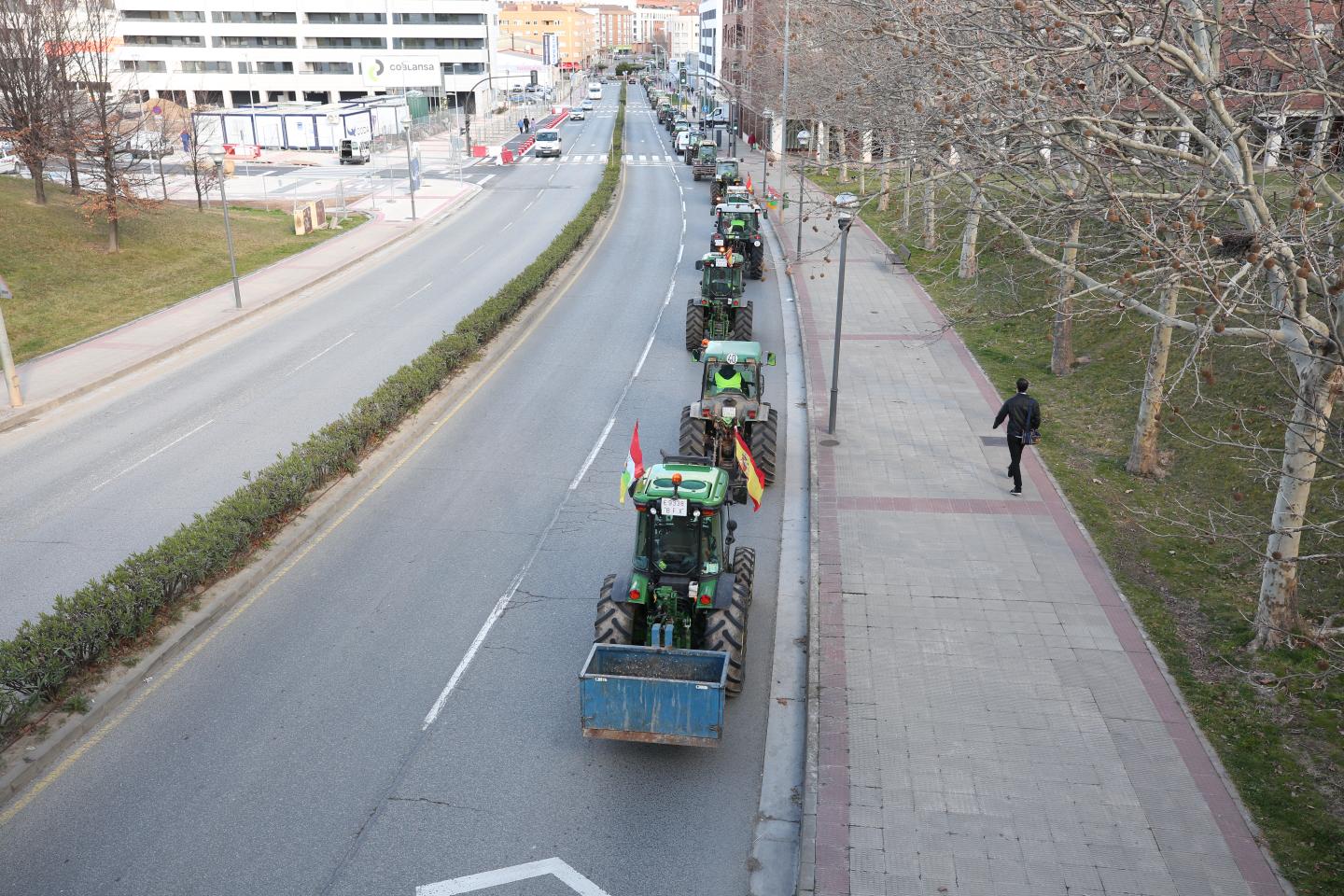 Las imágenes de la tractorada de este lunes