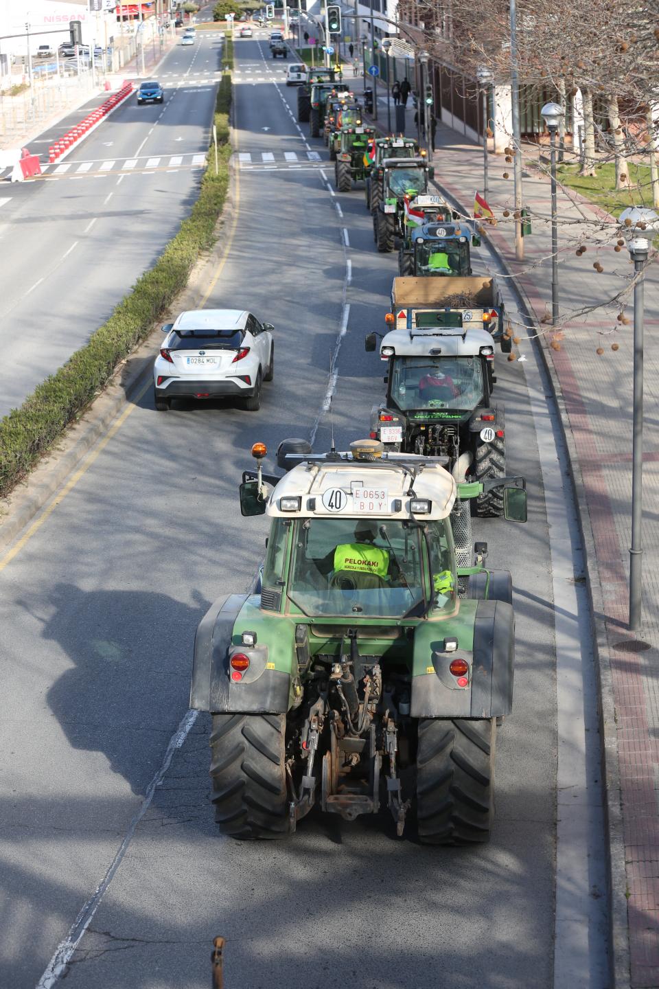 Las imágenes de la tractorada de este lunes