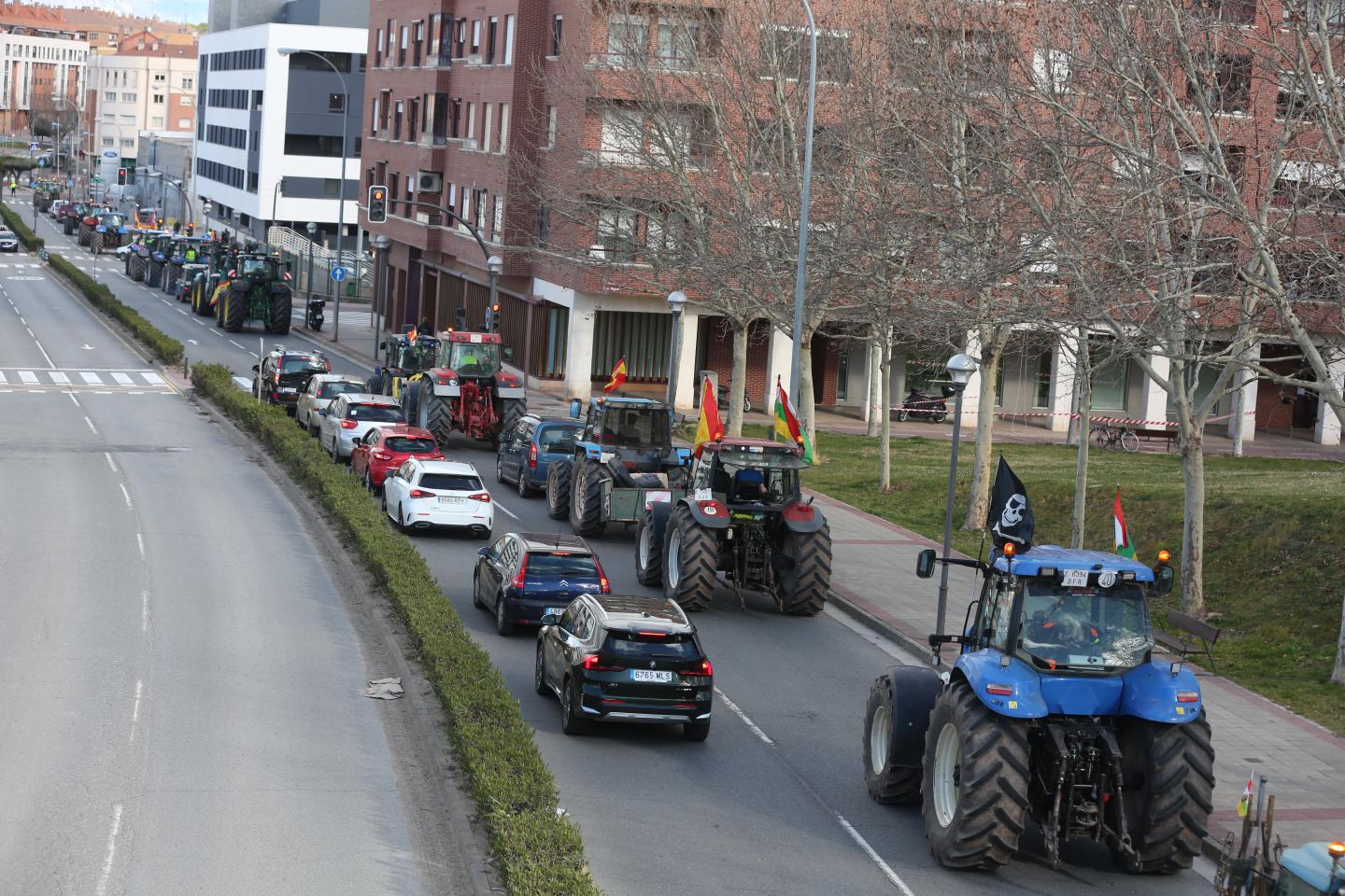 Las imágenes de la tractorada de este lunes