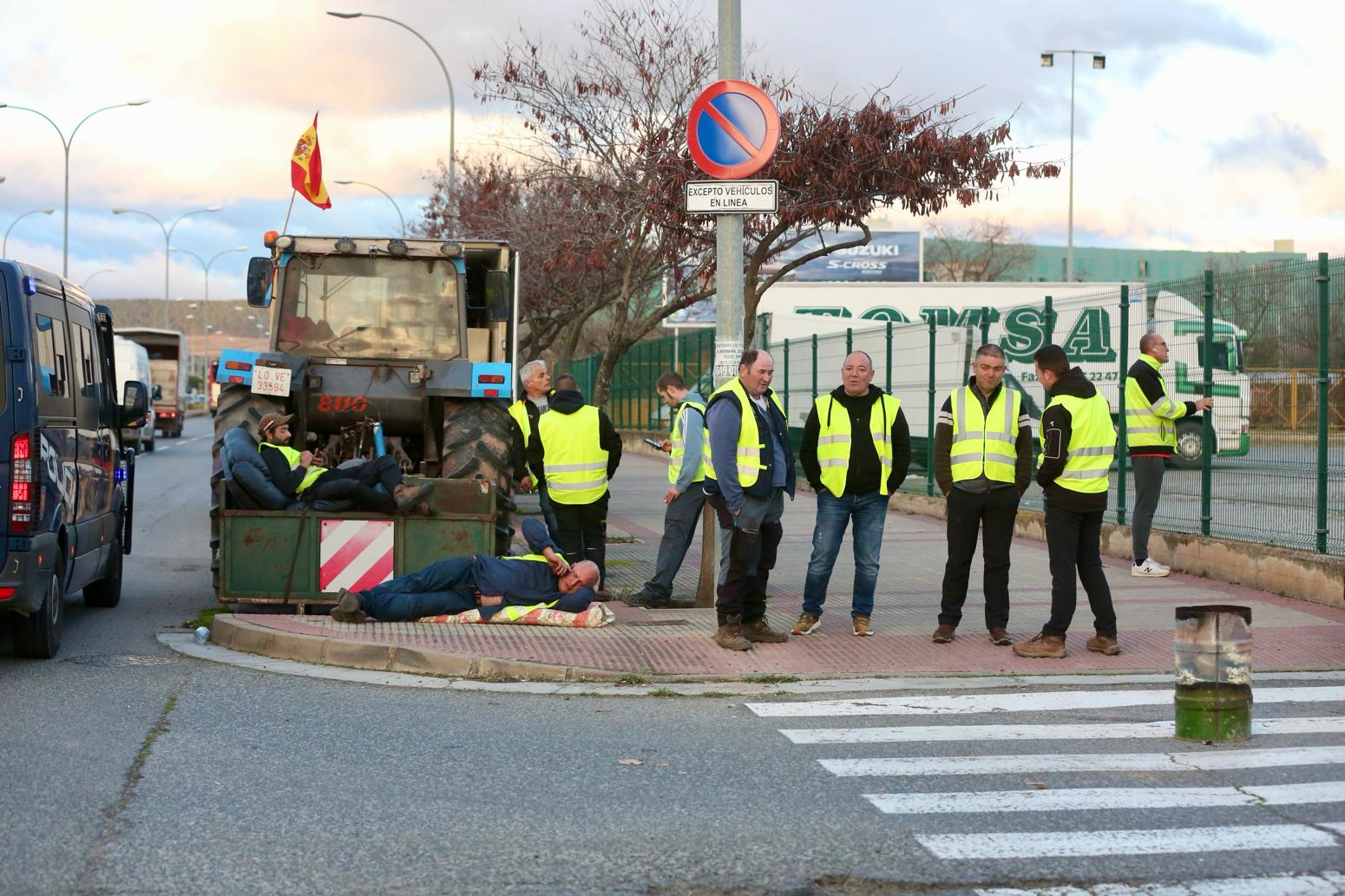 Las imágenes de la tractorada de este lunes