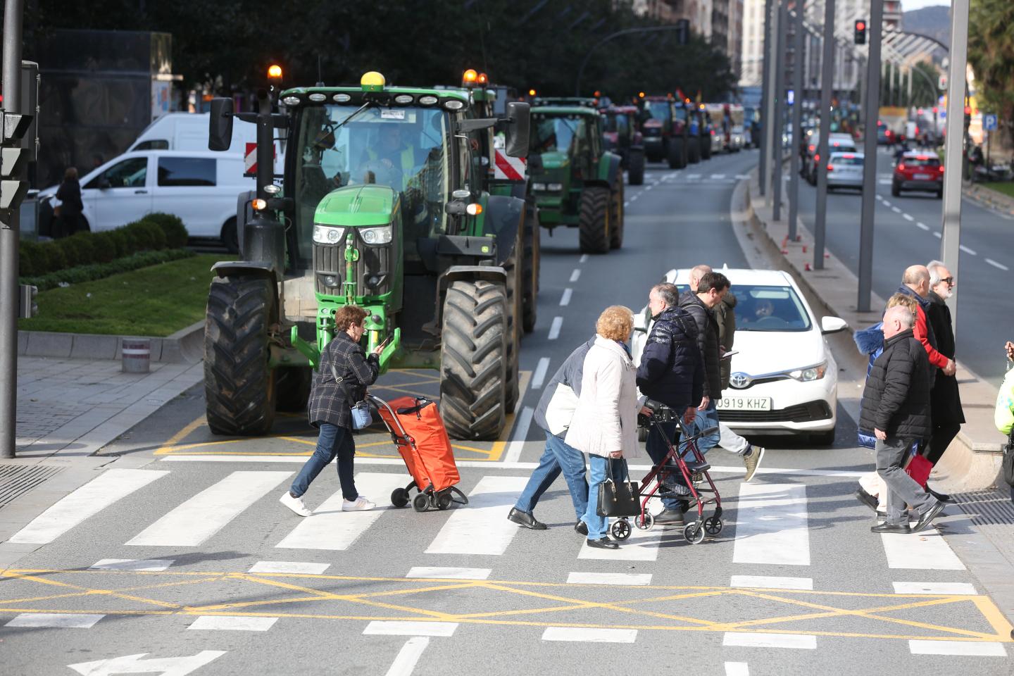 Las imágenes de la tractorada de este lunes