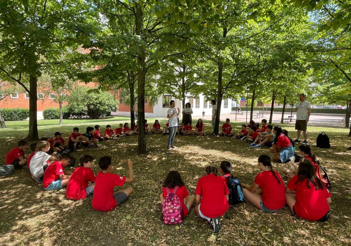 Escolares participantes en una de las actividades de UR-Talent, en el campus universitario.