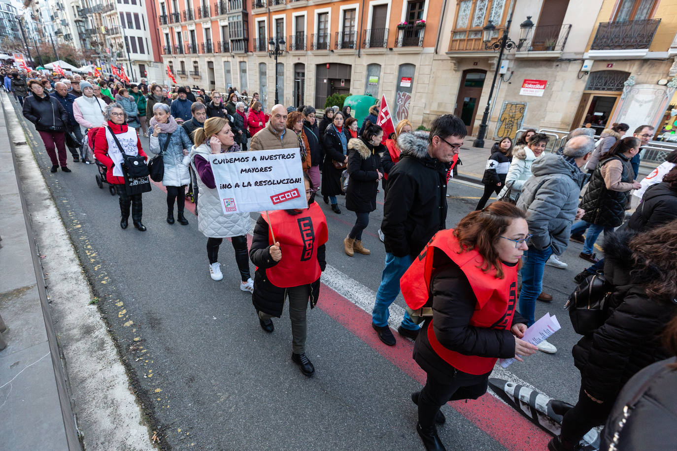 La manifestación contra la amnistía a las residencias, en imágenes