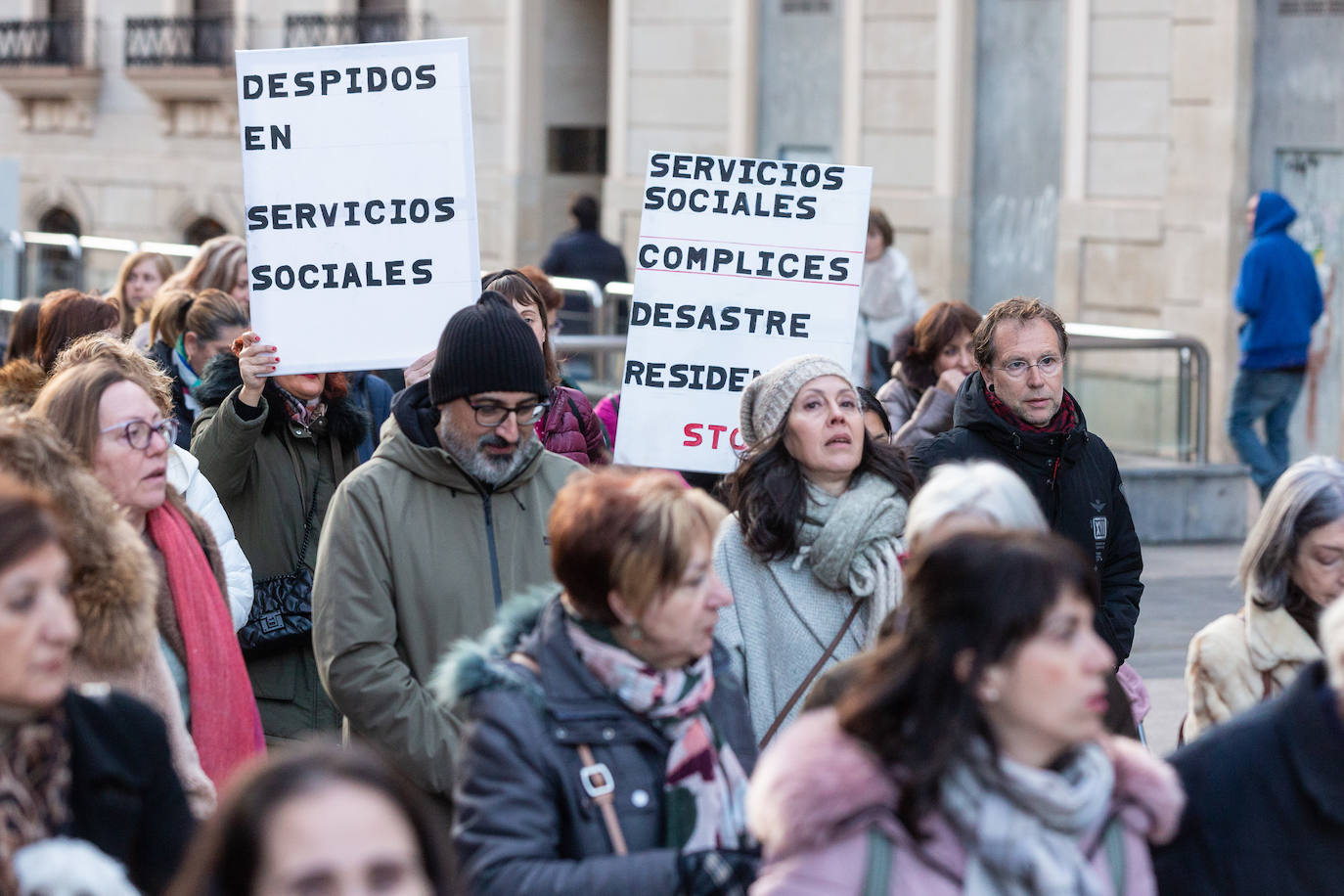 La manifestación contra la amnistía a las residencias, en imágenes