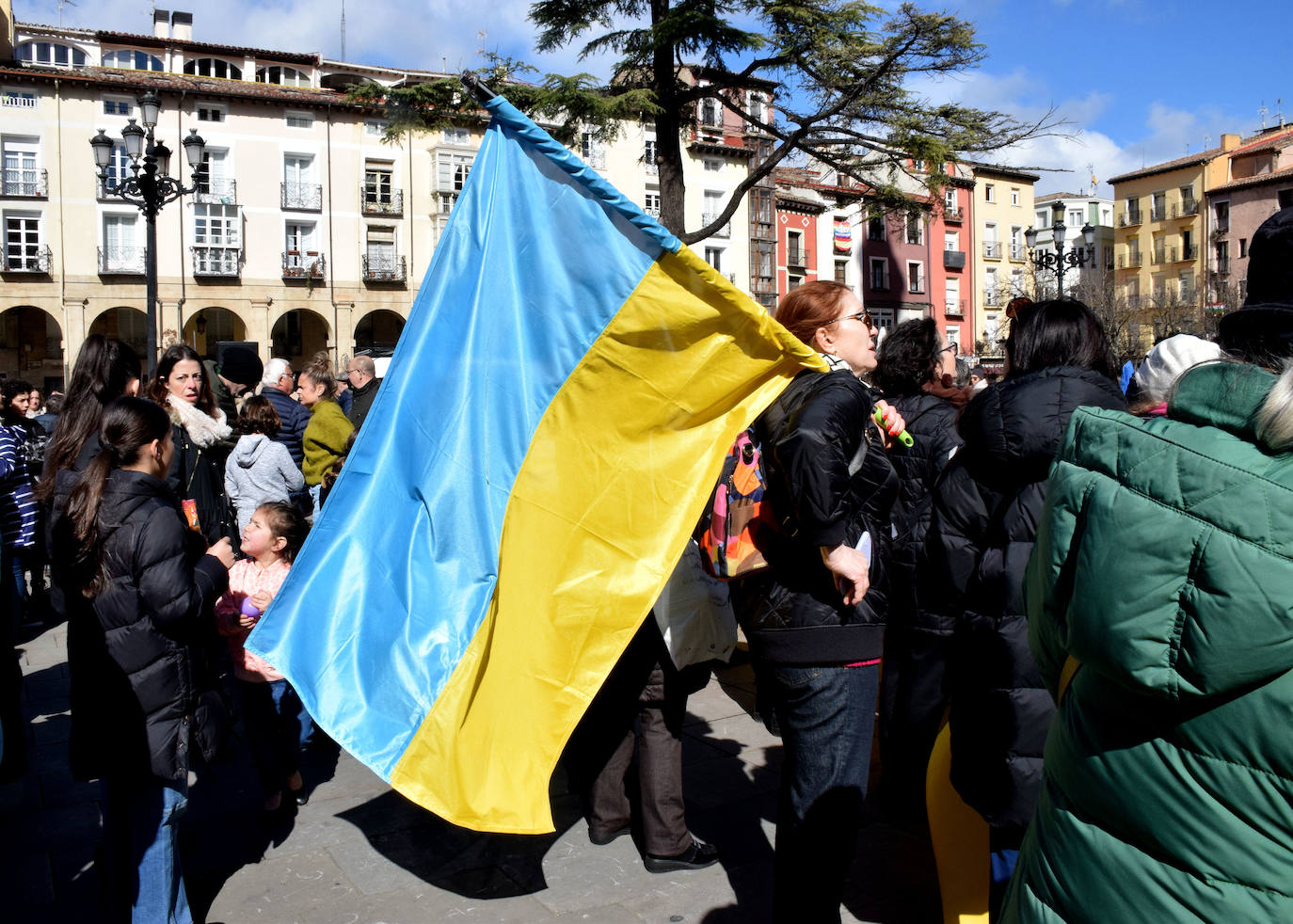 La manifestación silenciosa de ucranianos en La Rioja, en imágenes