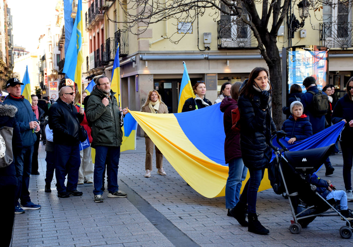 La manifestación silenciosa de ucranianos en La Rioja, en imágenes