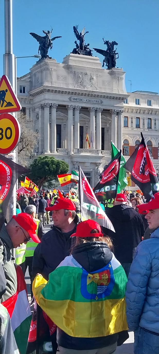 Los agricultores riojanos se manifiestan en Madrid