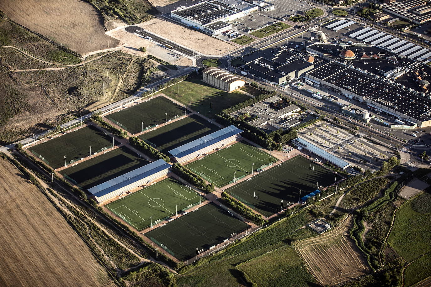 Vista panorámica de la Ciudad del Fútbol de Pradoviejo.