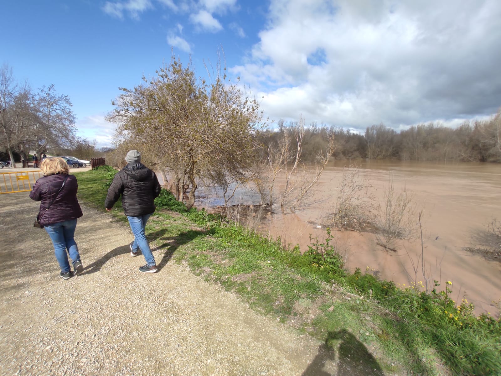 Crecida del Ebro a su paso por Alfaro