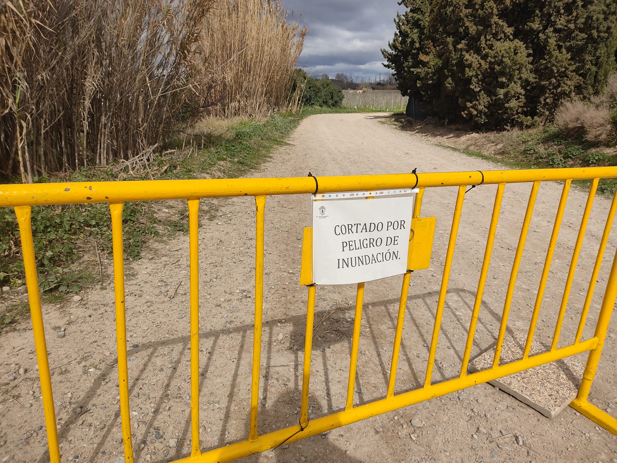 Crecida del Ebro a su paso por Alfaro