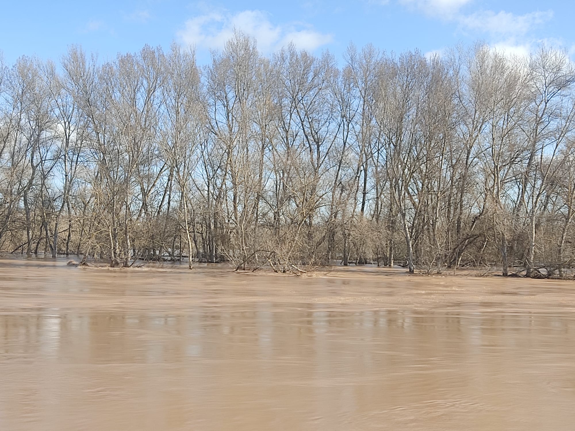 Crecida del Ebro a su paso por Alfaro