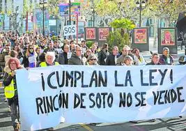 Manifestación contra la variante norte en Logroño en diciembre.