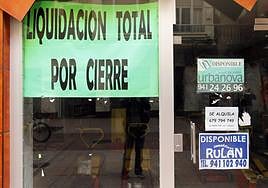 Comercio cerrado tras un periodo de liquidación.