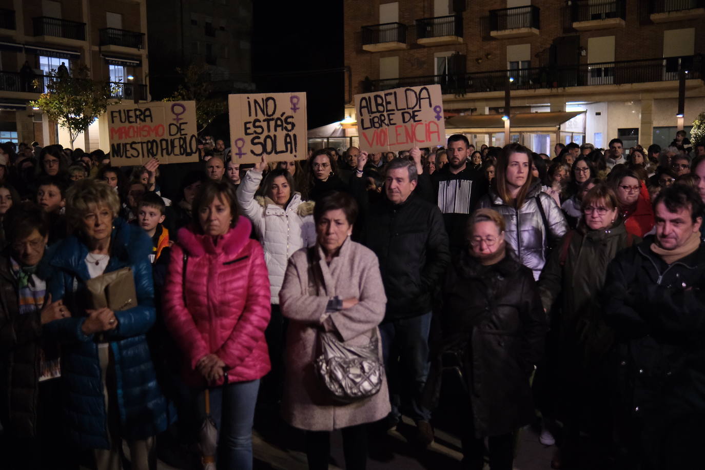 Albelda se manifiesta contra la agresión sexual del 8M