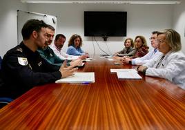 Reunión de la consejera de Salud con los responsables de los colegios profesionales e interlocutores sanitarios de la Policía y Guardia Civil.