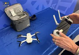 El dron interceptado en Logroño.