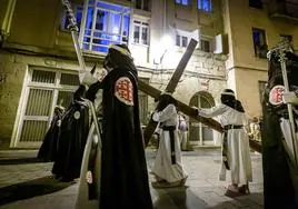 Procesión de Semana Santa en el Casco Antiguo de Logroño.