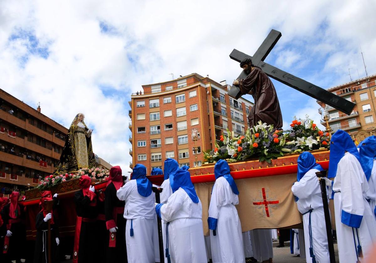 La procesión del Encuentro de Calahorra, en imágenes