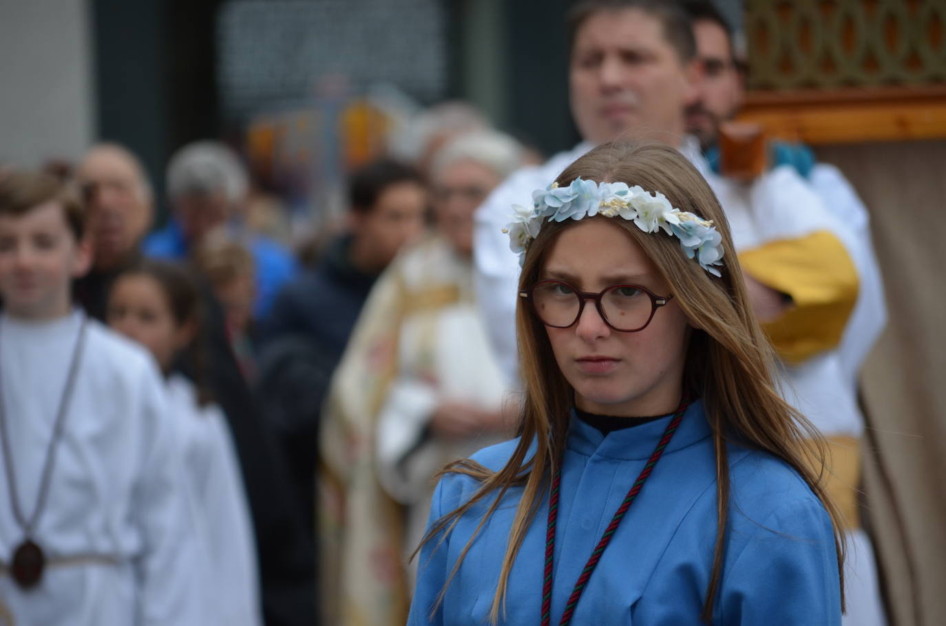 Las imágenes del encuentro entre la virgen Gloriosa y Cristo Resucitado en Calahorra