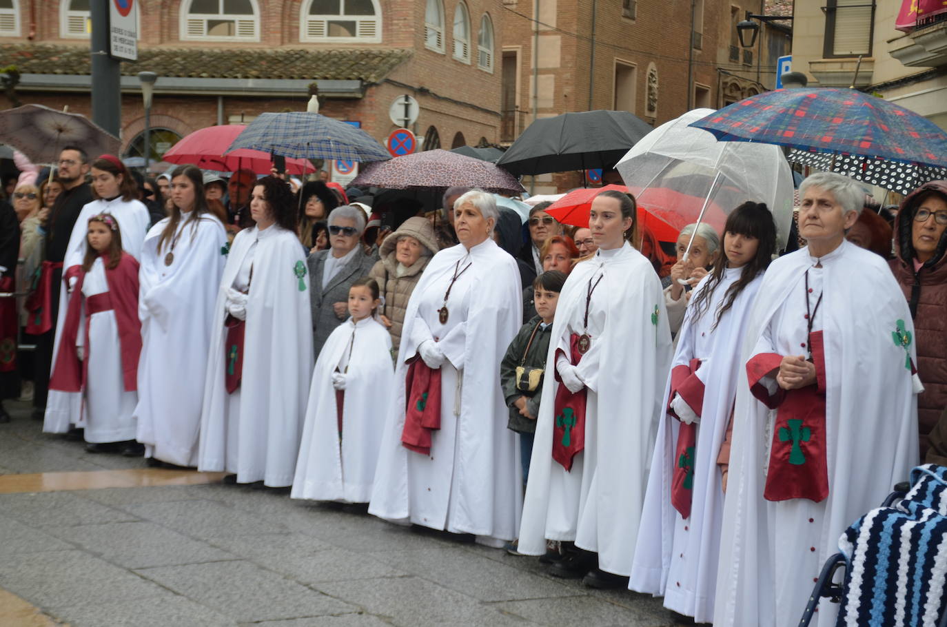 Las imágenes del encuentro entre la virgen Gloriosa y Cristo Resucitado en Calahorra