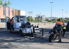 Accidente en Logroño, en las proximidades del Palacio de los Deportes.