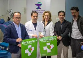 Presentación de la campaña, este martes en el Banco de Sangre de La Rioja.