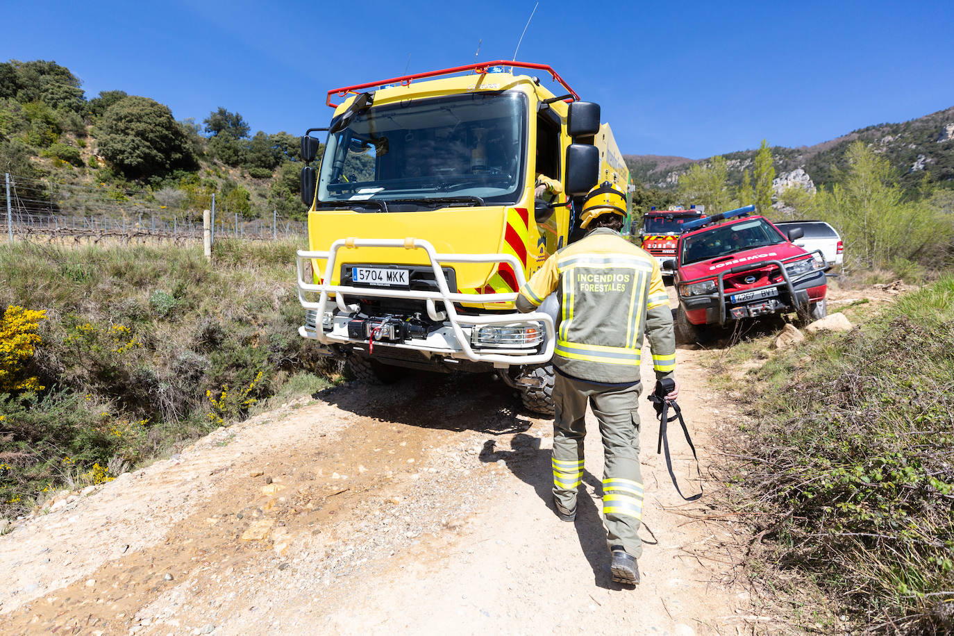 Las imágenes del simulacro de incendio forestal