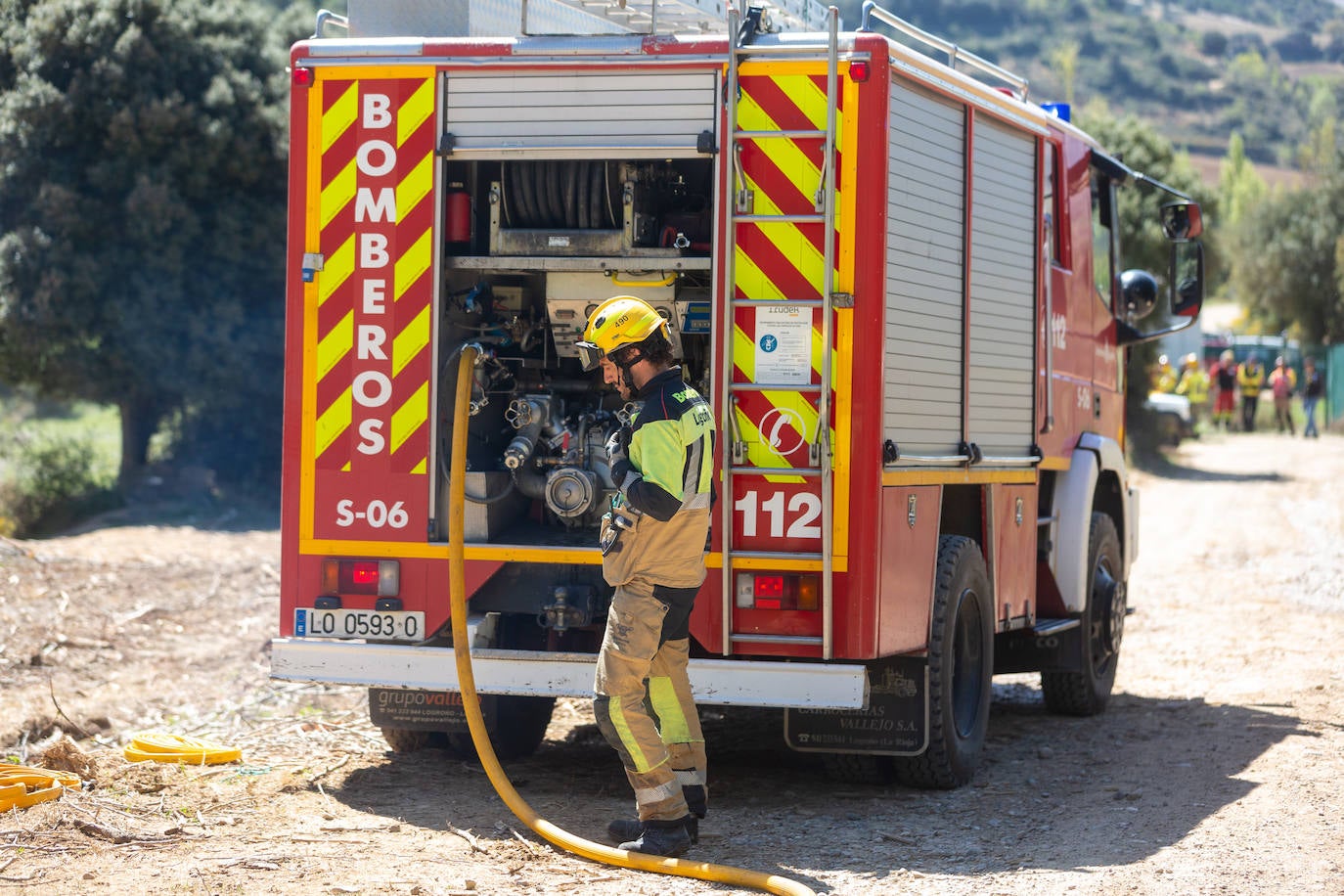 Las imágenes del simulacro de incendio forestal