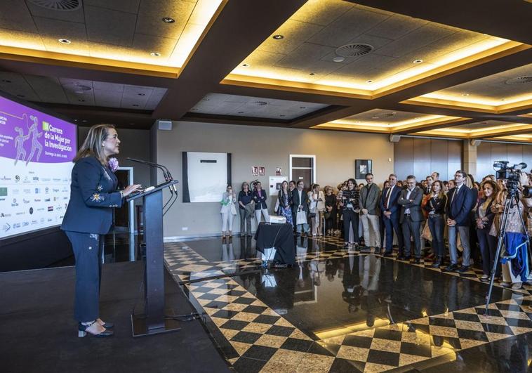 Elena Eguizábal, en la presentación de la carrera ayer.