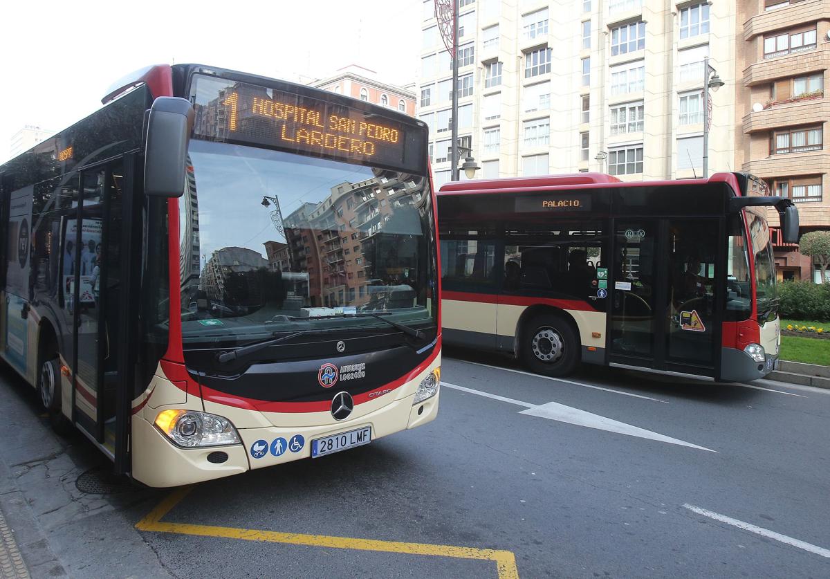 Cinco líneas de autobuses de Logroño serán afectadas esta tarde por una concentración