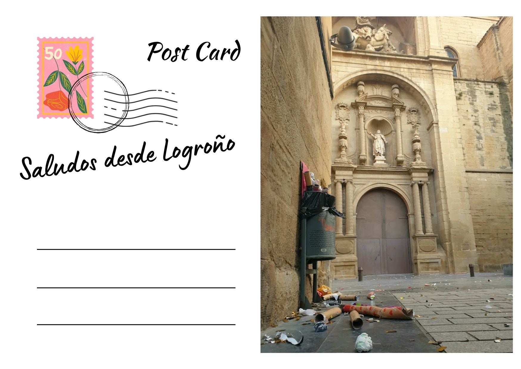 Postales &#039;turísticas&#039; al Ayuntamiento sobre el descontrol de residuos en el Casco Antiguo