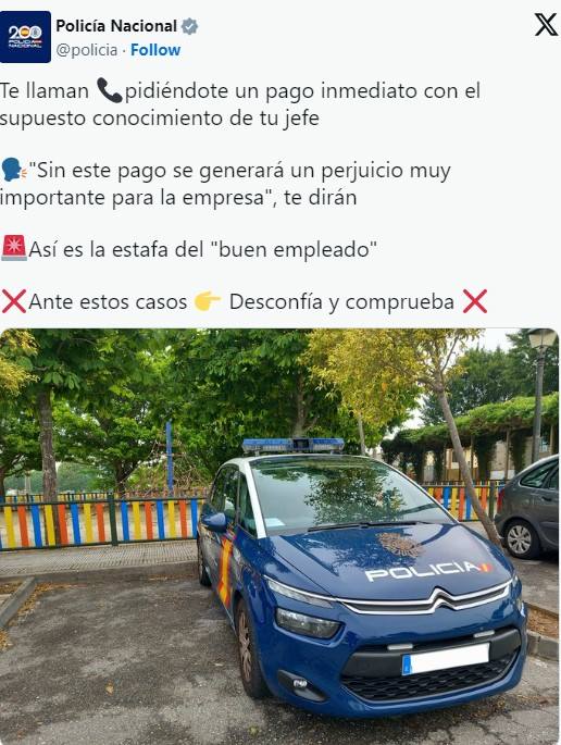 La Policía alerta de la estafa de 'la llamada del jefe' o del 'buen empleado' en La Rioja