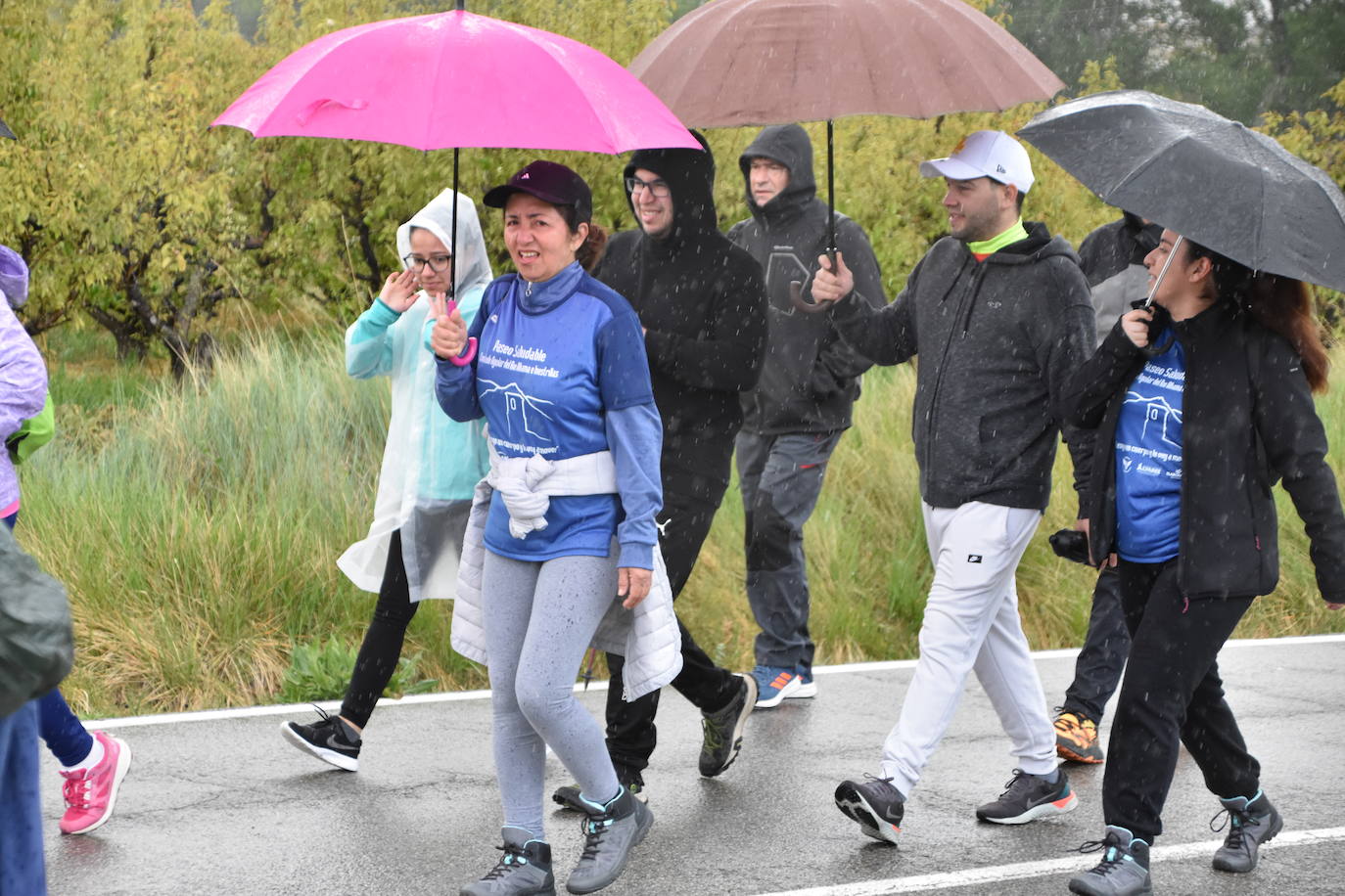 Numeroso público en el paseo saludable de Aguilar