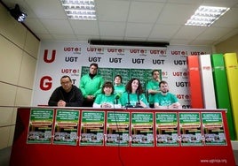 Representantes de la Plataforma, en la presentación de las movilizaciones.