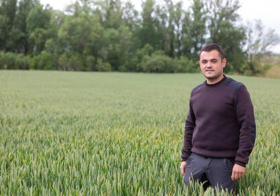 Samuel Muro, agricultor de Alberite, una zona cuyos secanos también han sufrido el estrés hídrico.