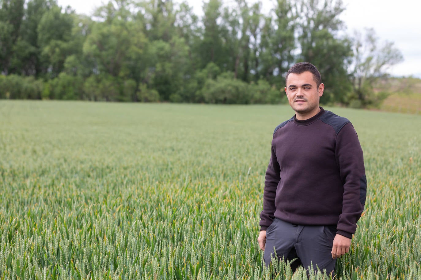 Samuel Muro, agricultor de Alberite, una zona cuyos secanos también han sufrido el estrés hídrico.