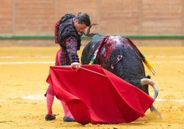 Diego Urdiales, toreando con la derecha.