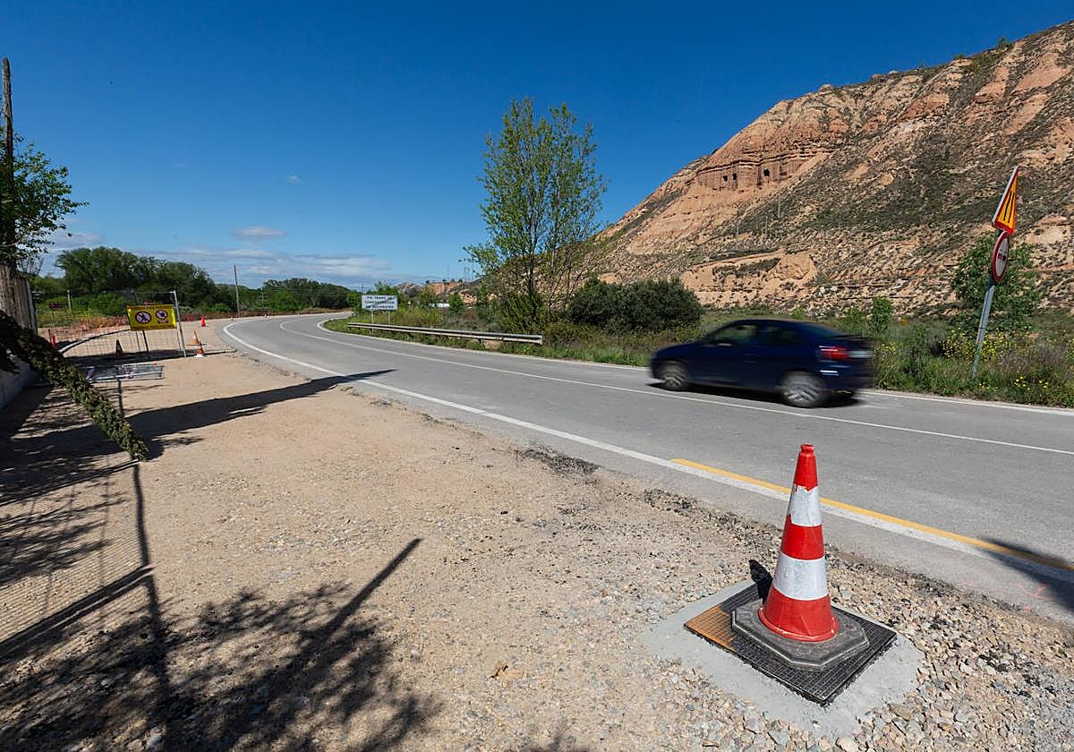 Obras en la carretera LR-131