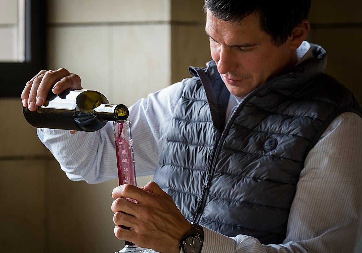 Rubén Pérez Cuevas en Bodegas Queirón.