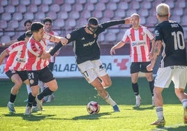 Imagen del encuentro que disputaron la SDL y el Nástic en Las Gaunas,