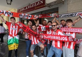 Aficionados de la UD Logroñés en Guijuelo.