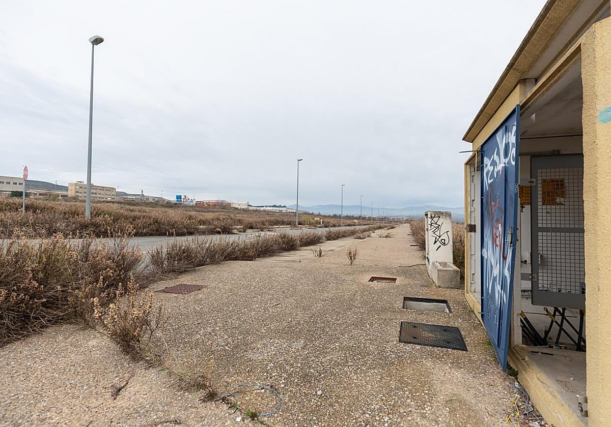 Aspecto que presentaba este invierno el polígono industrial logroñés.