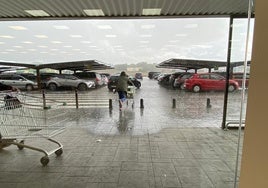 Una fuerte tormenta descarga sobre Logroño