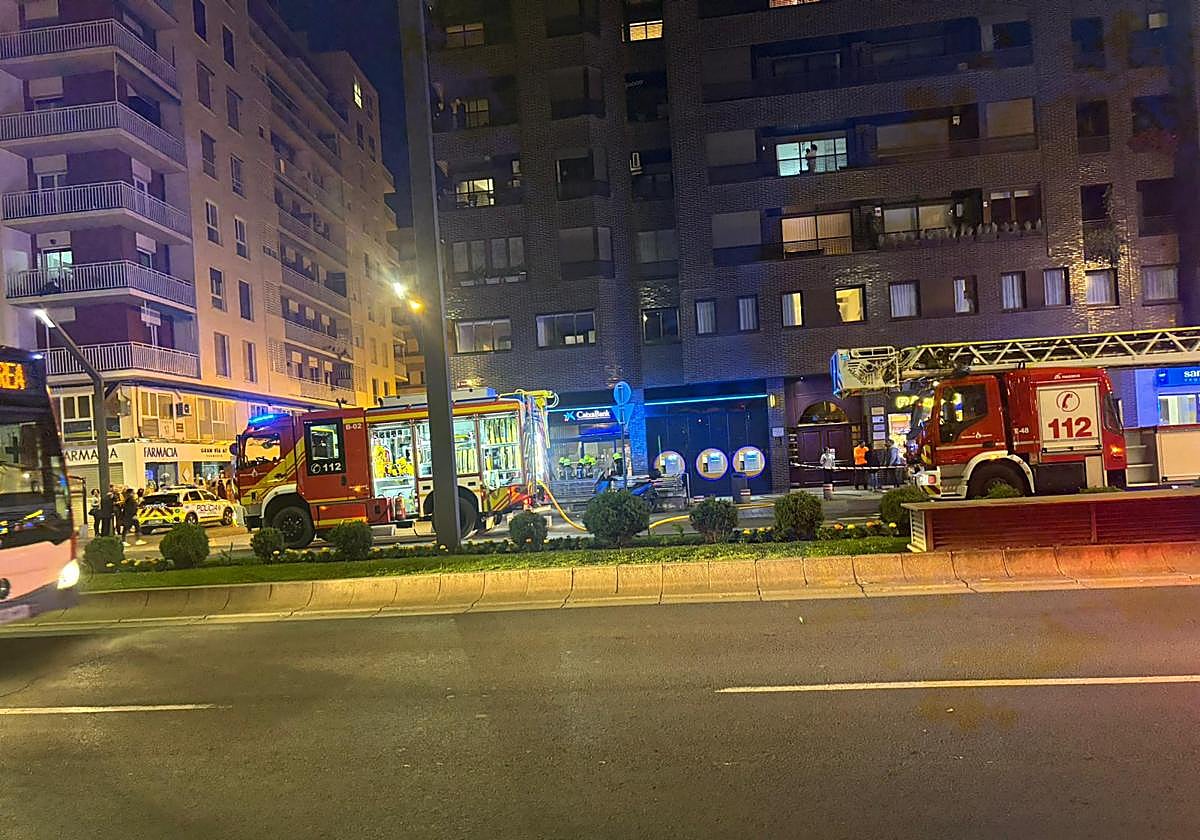 Se incendia un cajero de CaixaBank en la Gran Vía
