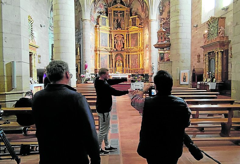 La última secuencia tuvo lugar en la iglesia de Arenzana de Abajo.